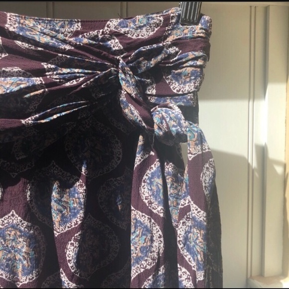 Free People Sarong Print Shorts w Sash - Picture 4 of 6